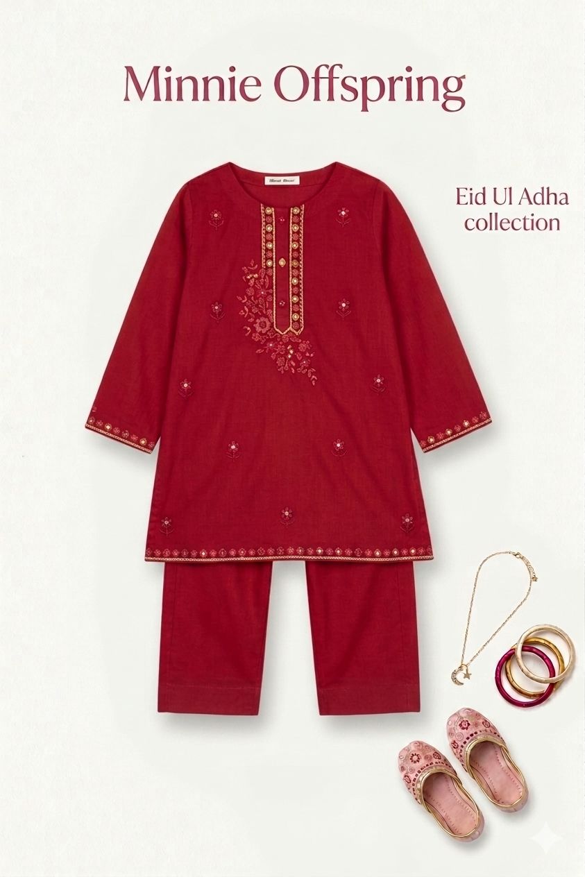 Embroidered Kameez & Trousers