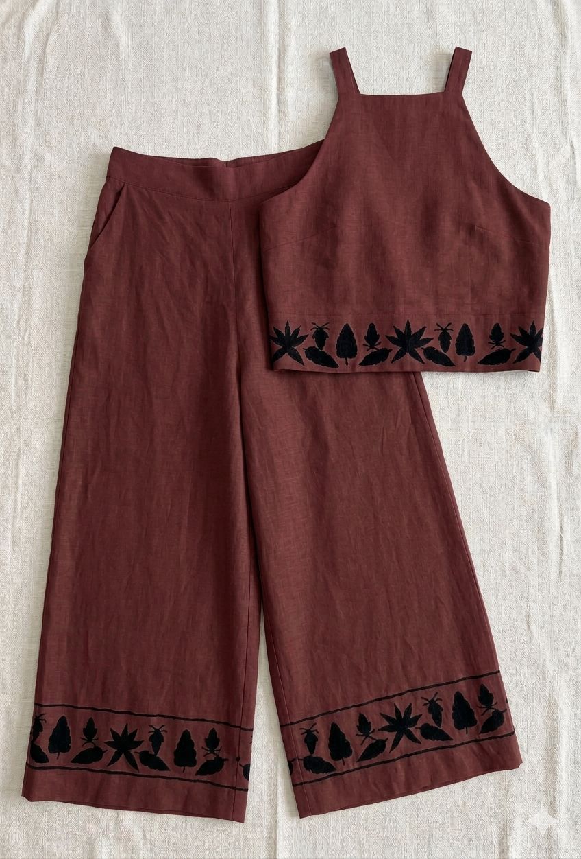 Hand Embroidered Co-ord Set