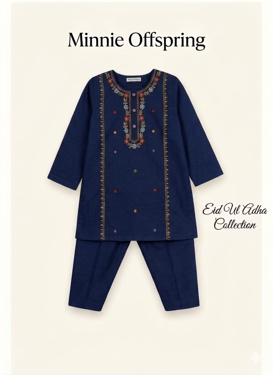 Embroidered Kameez & Trousers