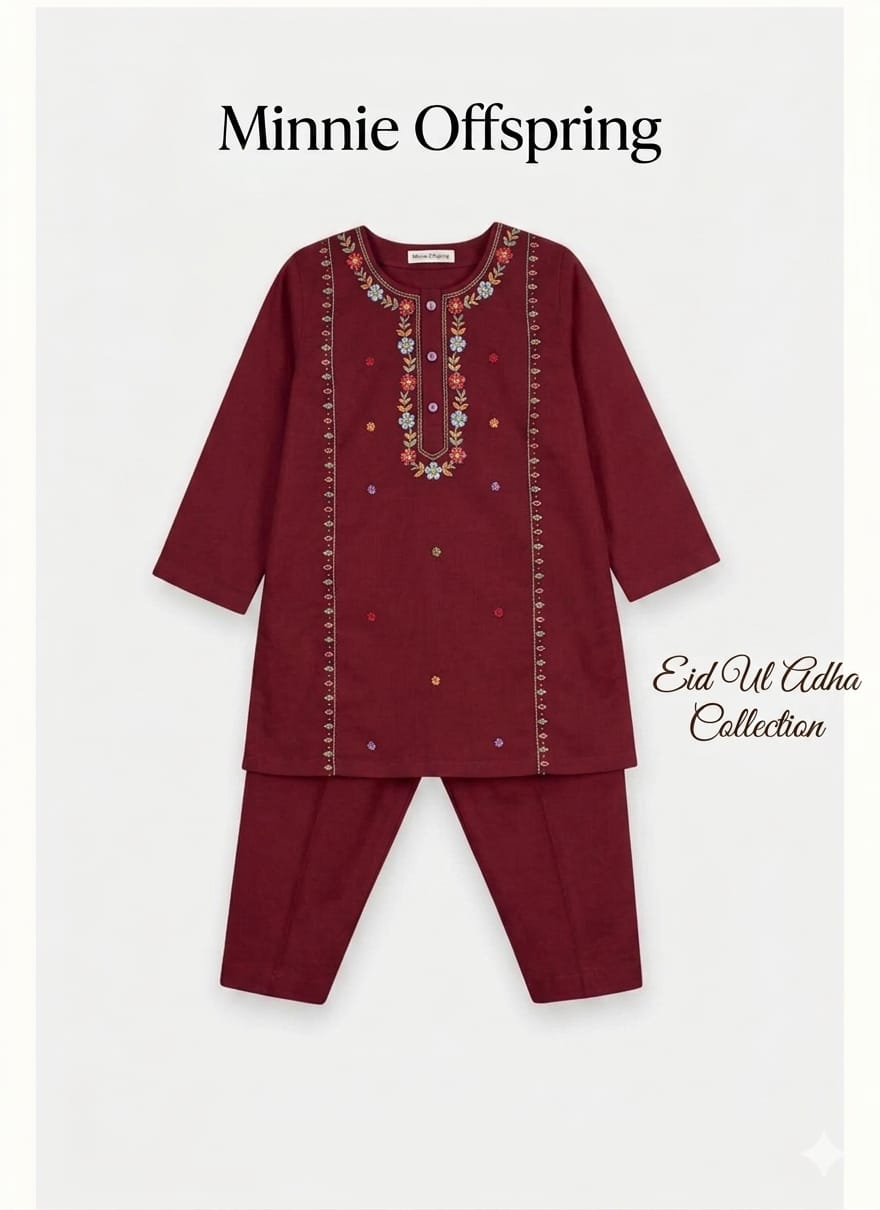 Embroidered Kameez & Trousers