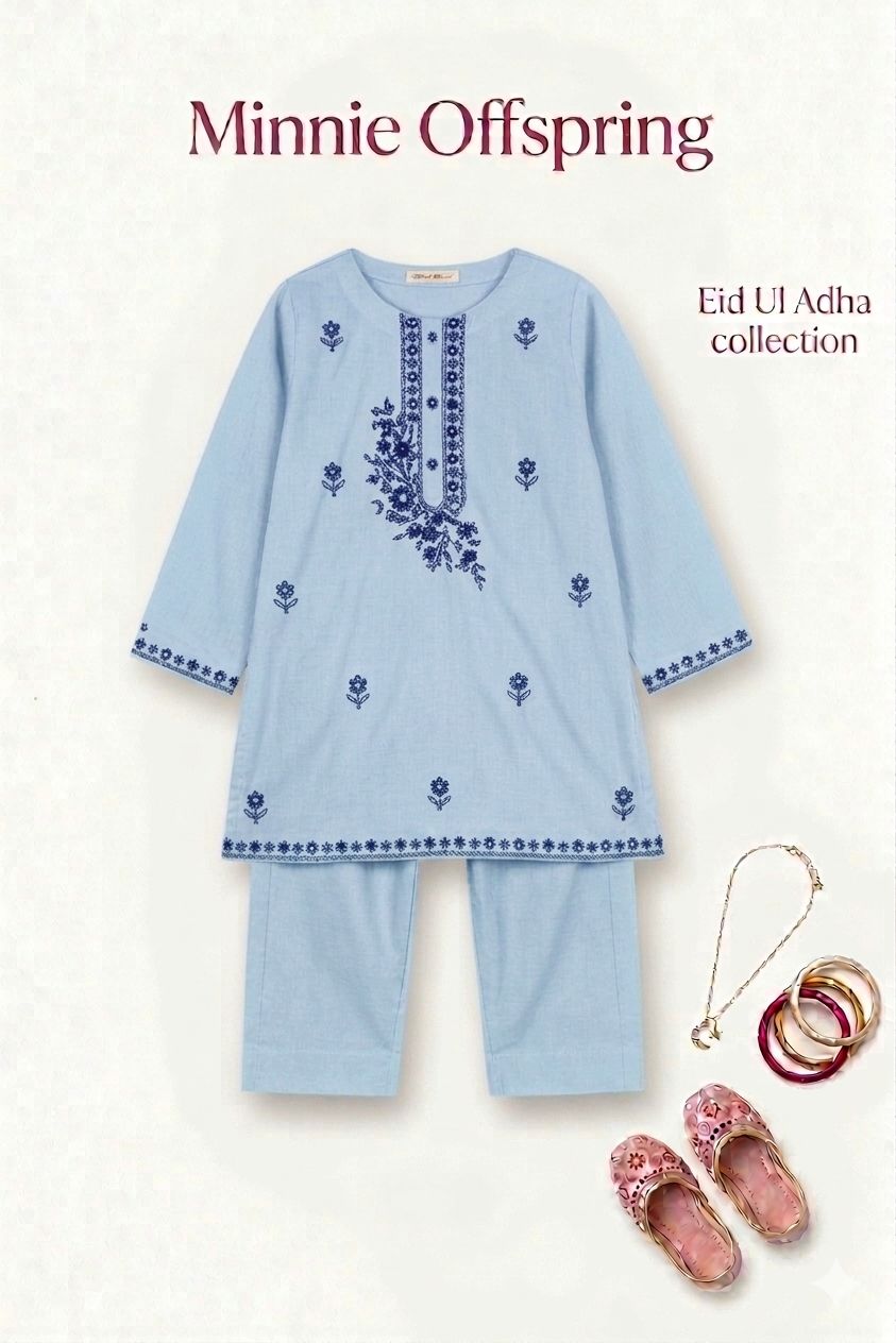 Embroidered Kameez & Trousers